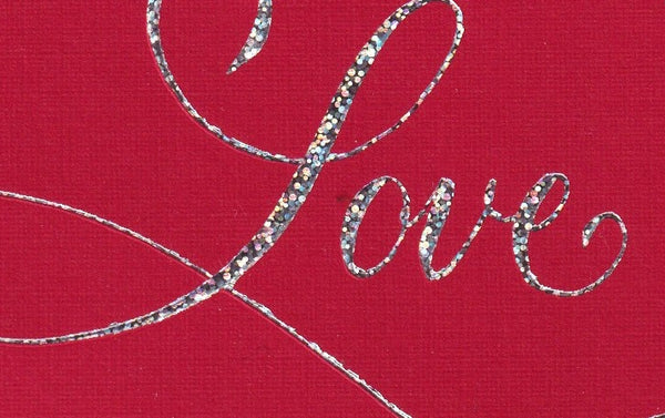 Engraved Love Calligraphy Card