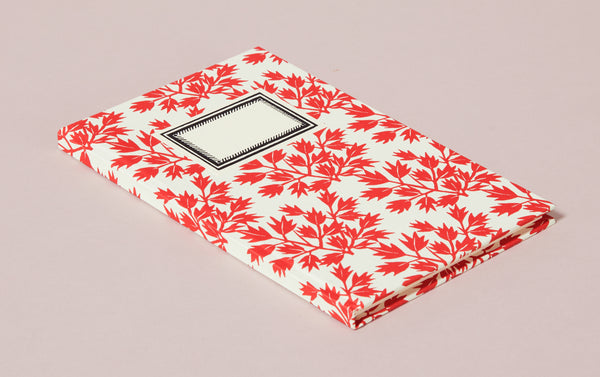 Slim Hardback Notebook, Arts & Crafts Red Vine