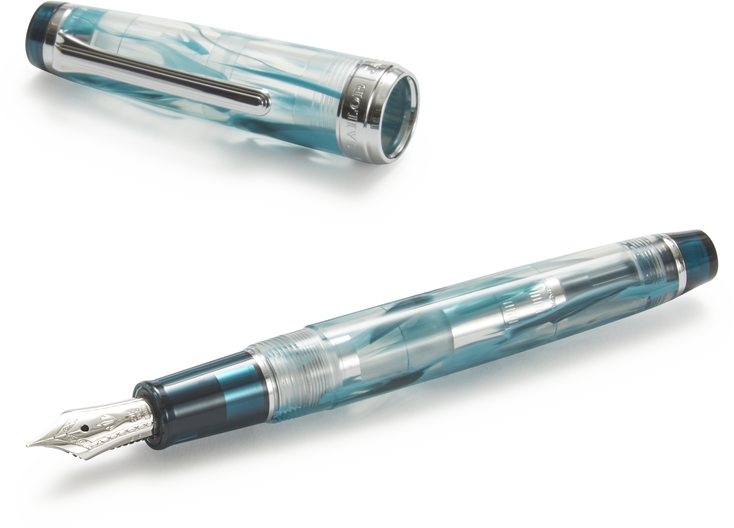 Petrol Blue Marbled Sailor Fountain Pen – Choosing Keeping