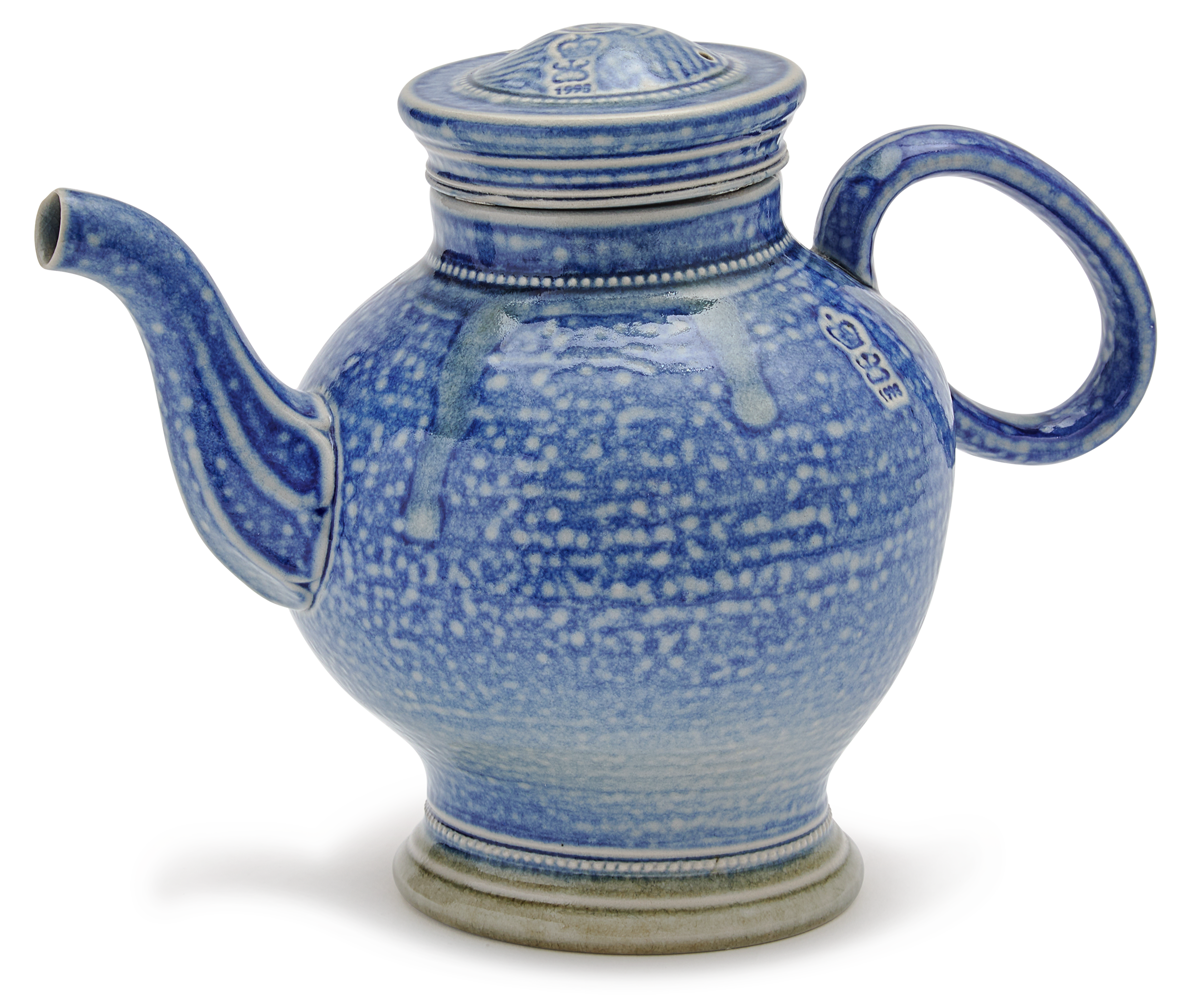 Steve Harrison Large Teapot - 1993 Blue Salt-glaze – Choosing Keeping