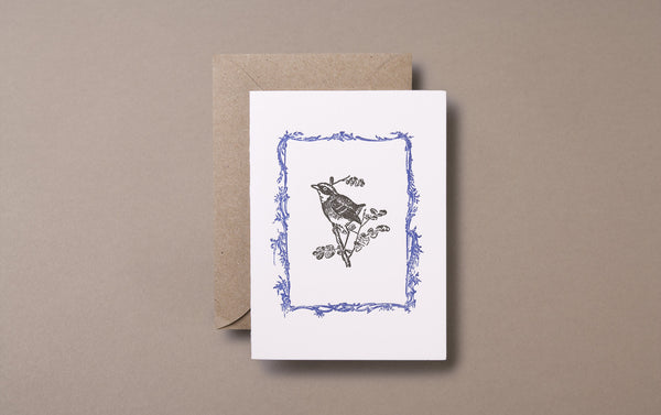 Letterpress Bird Greeting Card