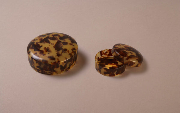 Tortoise Shell Celluloid Trinket Boxes, assorted shapes