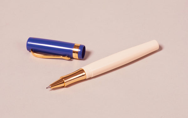 Blue and Ivory Kaweco Student 50s Retro Rollerball Pen
