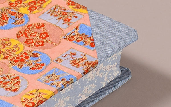 Extra-Thick "Composition Ledger" Chiyogami Notebook, 1960s Japan, Cornflower