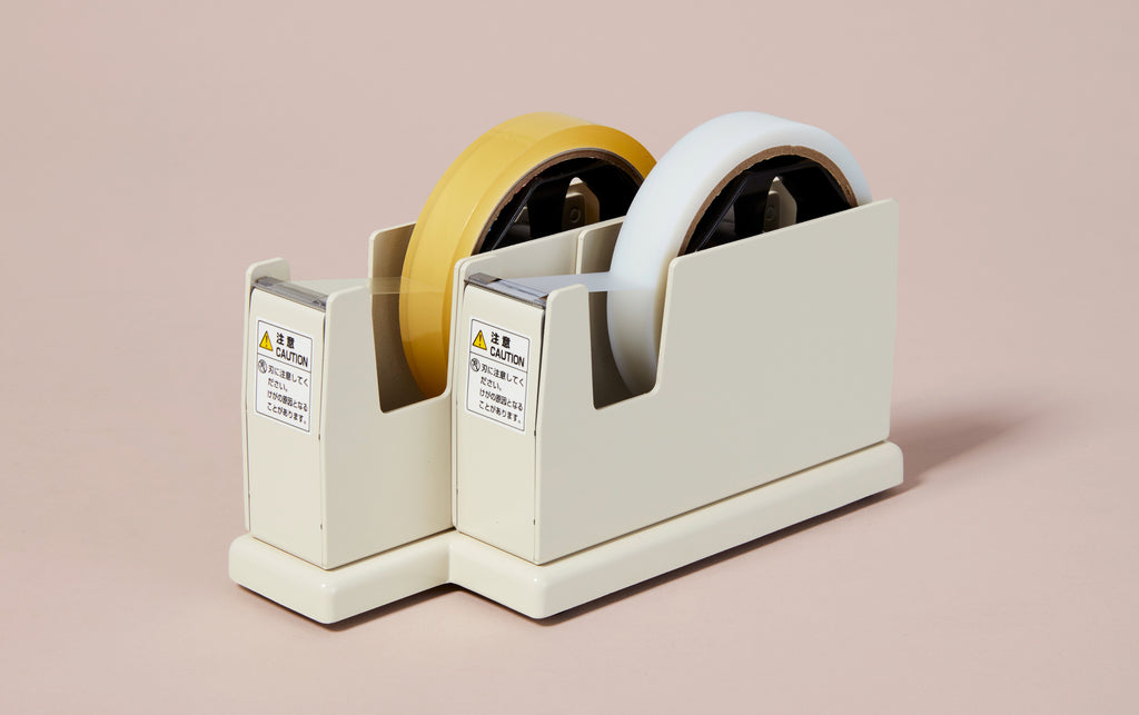 Desktop White Double Tape Dispenser Choosing Keeping