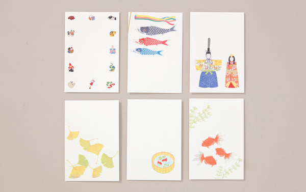 Set of 6 Japanese Folklore Postcards