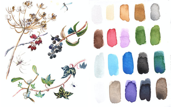 Japanese Seasons Watercolour Set, Winter
