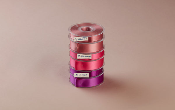 Premium Quality Swiss Ribbon, 25m roll - Purples