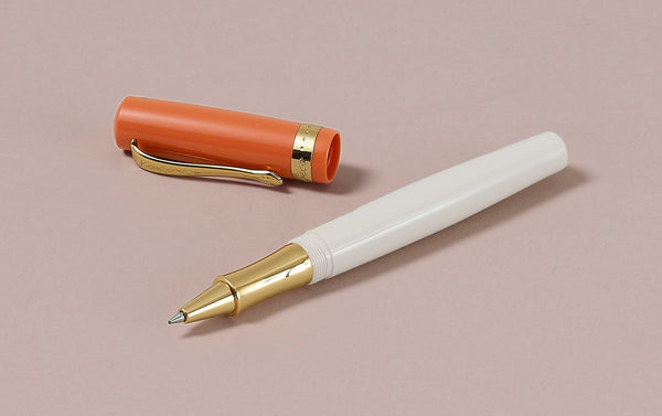 Peach and Ivory Kaweco Student 70s Retro Rollerball Pen