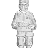 Man with Basket Tin Ornament