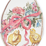 Illustrated Watercolour Easter Greeting Card, Easter Egg with Chicks