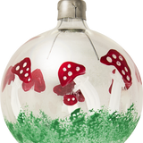 Clear Bauble with Mushrooms Ornament