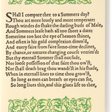 Shakespeare's Letterpress Greeting Card, Shall I Compare Thee