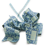 Paper Bow Ornament, Blue Wallpaper