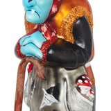 Blue Witch Glass Ornament