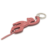 Italian Leather Keyring, Monkey