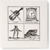Square Miscellany Greeting Card, Fiddle