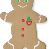 Die-Cut Engraved Gingerbread Man Christmas Greeting Card