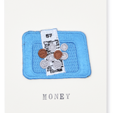 Japanese Embroidered Patch Greeting Card, Coin Tray