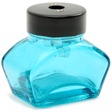 Blue Glass Single Pencil Sharpener with Reservoir