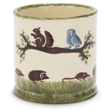 Spongeware Large Ceramic Pen Pot, Woodland Creature