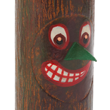 1930's Style Tree Stump Papier-Mâché Candy Box, Green Nose Stump