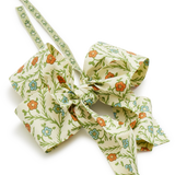 Paper Bow Ornament, Orange & Teal Flowers