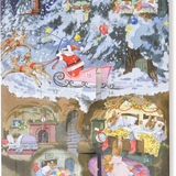 Badger Father Christmas Advent Card