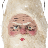 Papier-mâché Santa with Tall Hat Ornament