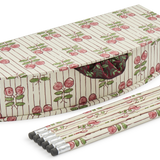 Scanlon Apparati Pencil Box & Pencils, Red Berry