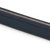 Navy Leather Slim Pen Case