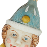 Clown with Blue Cap Glass Ornament
