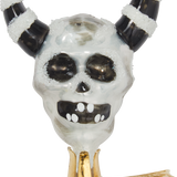 Horned Skull Glass Ornament