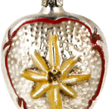 North Star and Snowdrop Flower Glass Ornament