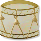 Die-Cut Engraved Christmas Drum Greeting Card