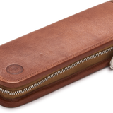 Tan Small Leather Pencil Case