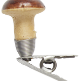 Papier-mâché Mini Brown Mushroom on Clip
