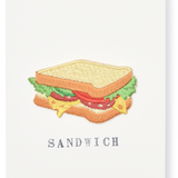 Japanese Embroidered Patch Greeting Card, Sandwich