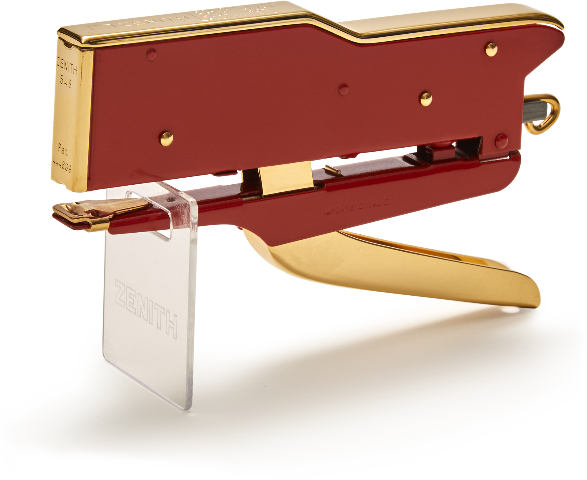 Hand Held Red and Gold Zenith 6/4 Plier Stapler – Choosing Keeping