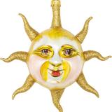 Sun Face Glass Ornament
