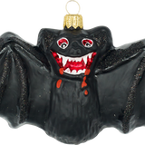 Bloody Bat Glass Ornament