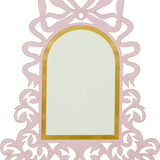 Pink Gilded Edge Lace Notecard