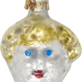 Tiny Cherub Head Glass Ornament
