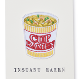 Japanese Embroidered Patch Greeting Card, Ramen Cup