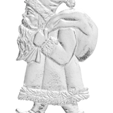 Santa with Presents Tin Ornament