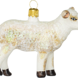 White Sheep Glass Ornament