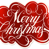 Red Merry Christmas Stickers