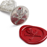 French Wax Seal, Skull & Crossbones