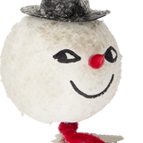 Papier-mâché Snowman Head on Clip