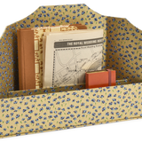 Scanlon Apparati Triptych Letter Holder, Gold & Blue Cornflower